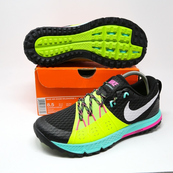 Nike | Shoes | Nike Air Zoom 4 Trail Hike Black Neon | Poshmark